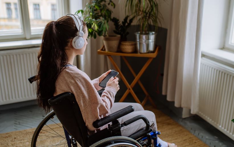 Girl with Spinal Cord Injury in Wheelchair