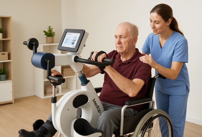 stroke recovery rehab with passive active cycle therapy