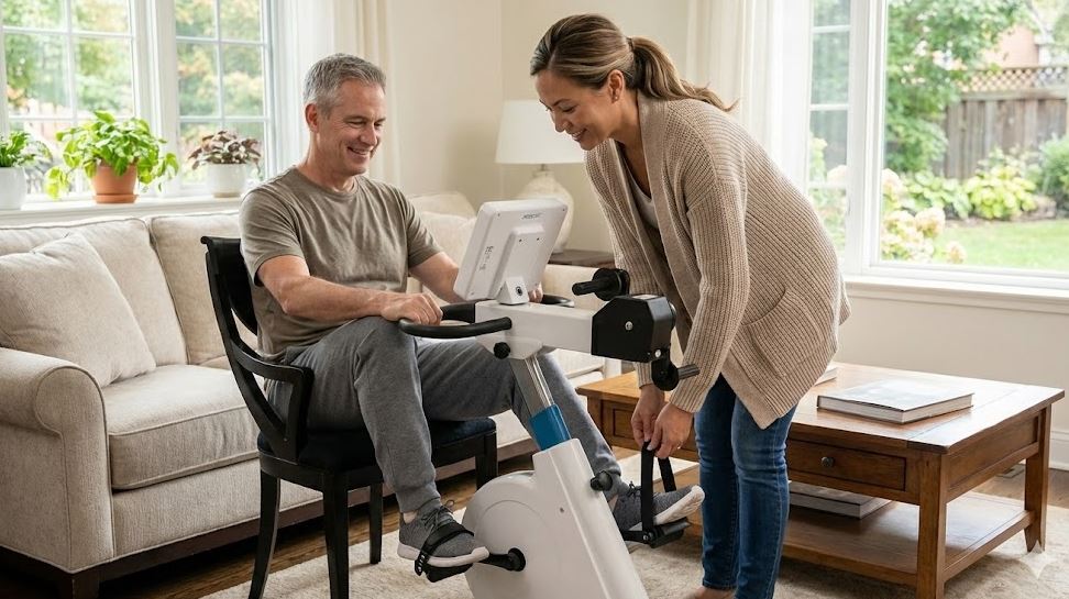 Rehab Bike at Home for Patient Recovery Physiotherapy